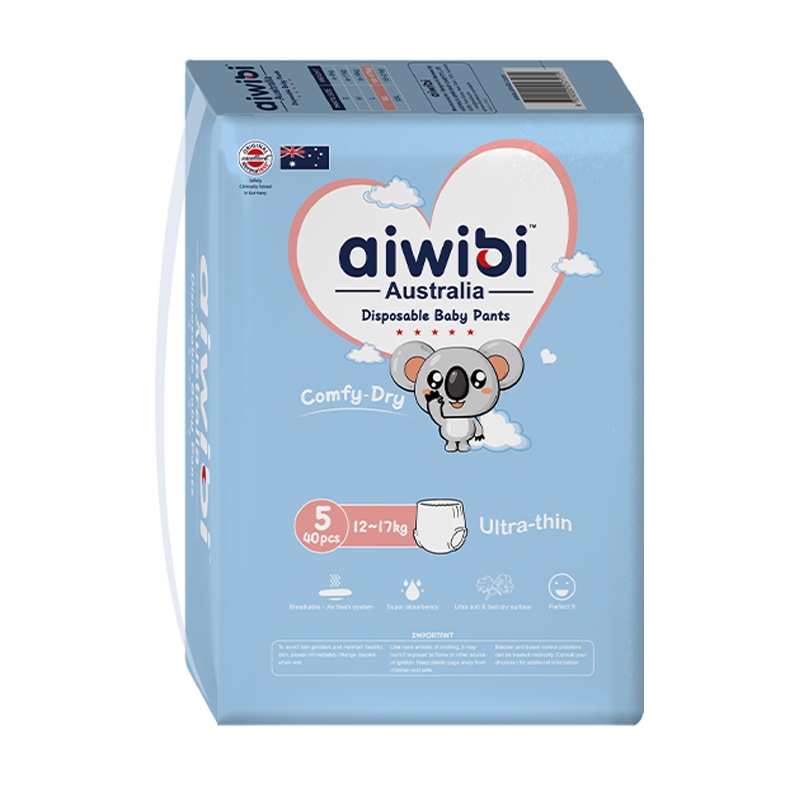 Aiwibi Comfy Dry Baby Pants, Size XL, 40Pcs