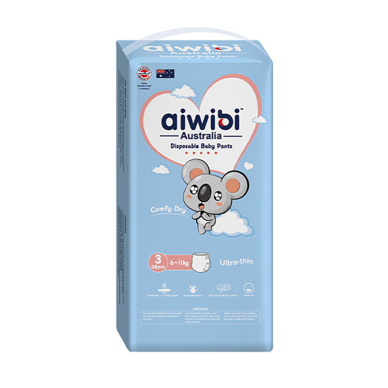 Aiwibi Comfy Dry Baby Pants, Size M, 48Pcs