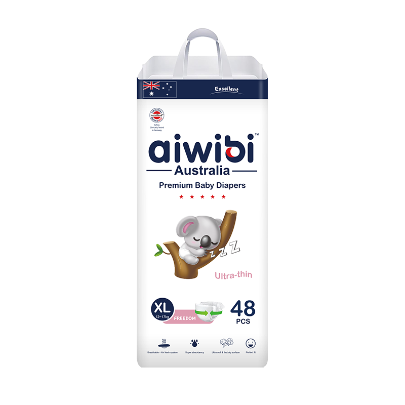 Aiwibi Light Feather Baby Diapers, Size XL, 48Pcs