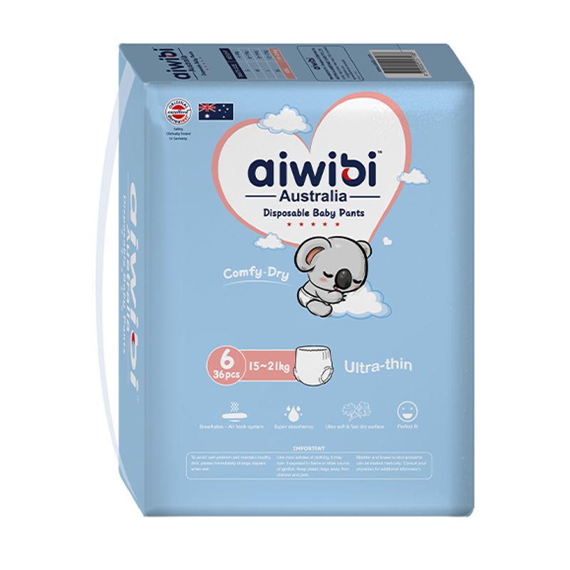 Aiwibi Comfy Dry Baby Pants, Size XXL, 36Pcs