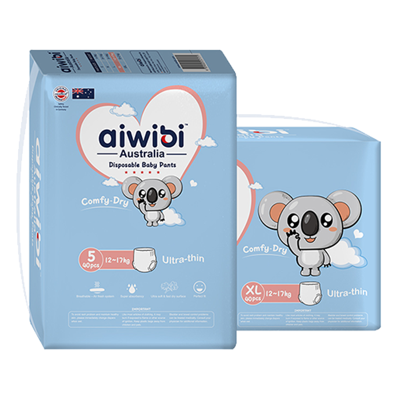 Aiwibi Comfy Dry Baby Pants, Size XL, 40Pcs