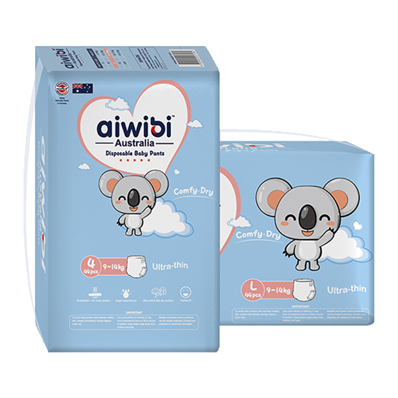 Aiwibi Comfy Dry Baby Pants, Size L, 44Pcs